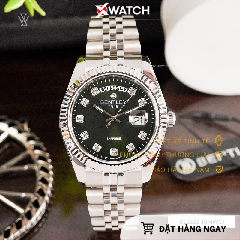 [XWATCH] Đồng hồ đeo tay nam Bentley BL2333-10M Quartz chính hãng