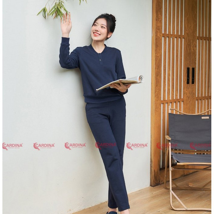 Bộ Nỉ Nữ 𝐂𝐀𝐑𝐃𝐈𝐍𝐀 Thu Đông Cao Cấp CARDINA Chất Cotton Da Cá Khỏe Khoắn, Năng Động .