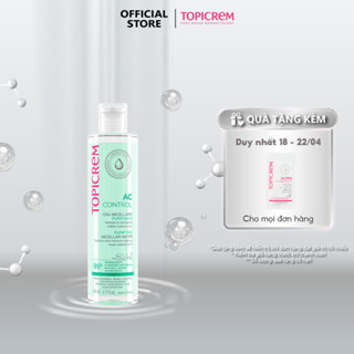 Nước tẩy trang dành cho da dầu mụn TOPICREM AC CONTROL PURIFYING MICELLAR WATER 200ML