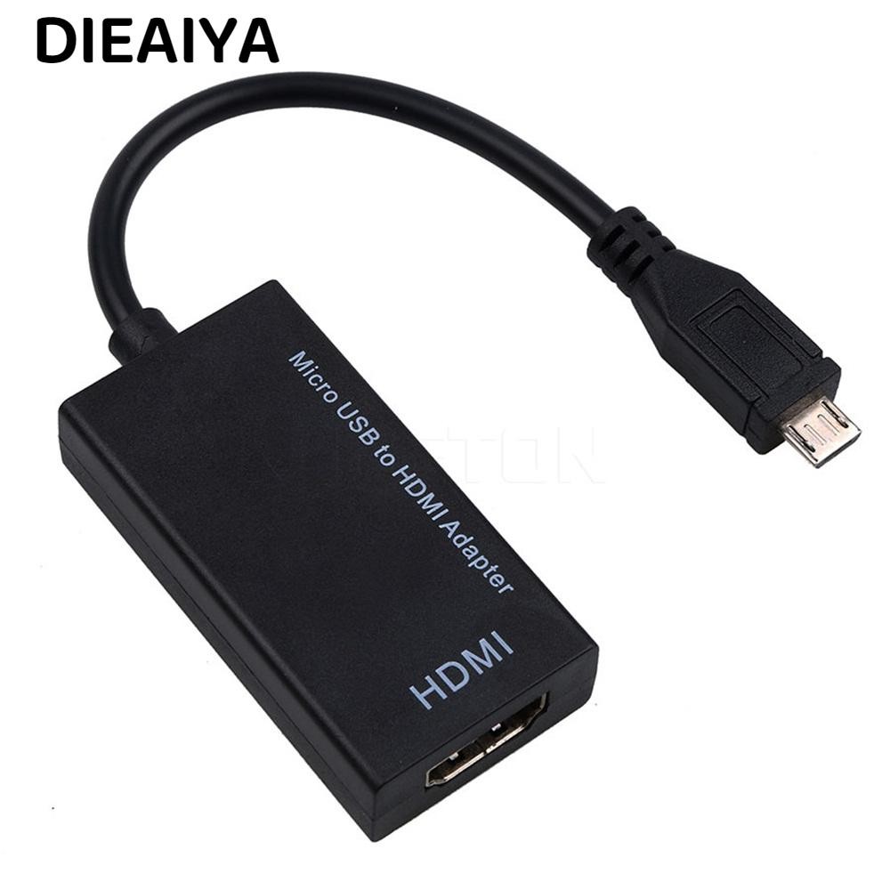 DIEAIYA Cáp chuyển đổi cổng Micro usb sang HDMI