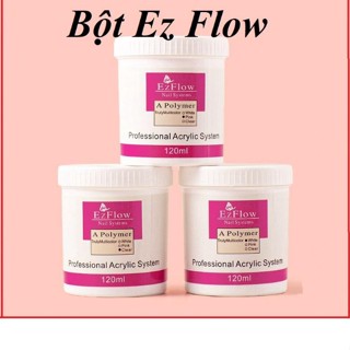  Bột nhúng ombre móng Ezflow 120ml bột màu Trắng Clear Hồng mịn không vón cục - 3 màu white pink clear 