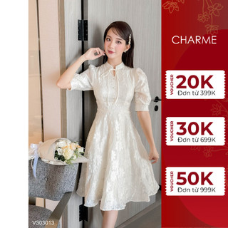 Váy cổ tàu tay lỡ thiết kế Charme 303013