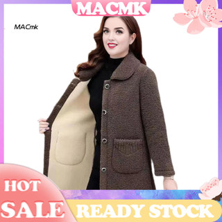 < Cod > Áo khoác nữ Áo khoác nữ ấm áp Áo khoác len nữ sành điệu cho mùa thu đông dáng rộng vừa vặn thoải mái Mặc hàng ngày Áo khoác màu trơn Thời trang dạo phố cho Đông Nam Á