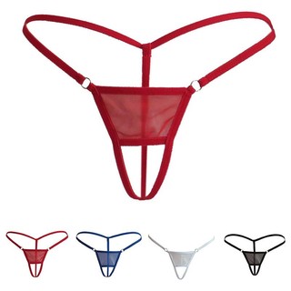 BLURVER~Men Underwear Plain Casual G string Jock strap Knickers See through Stretch