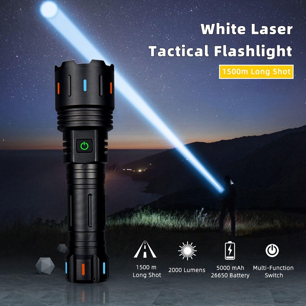 【Anna】LED Flashlight Rechargeable Strong Light TYPE-C USB Charging Waterproof