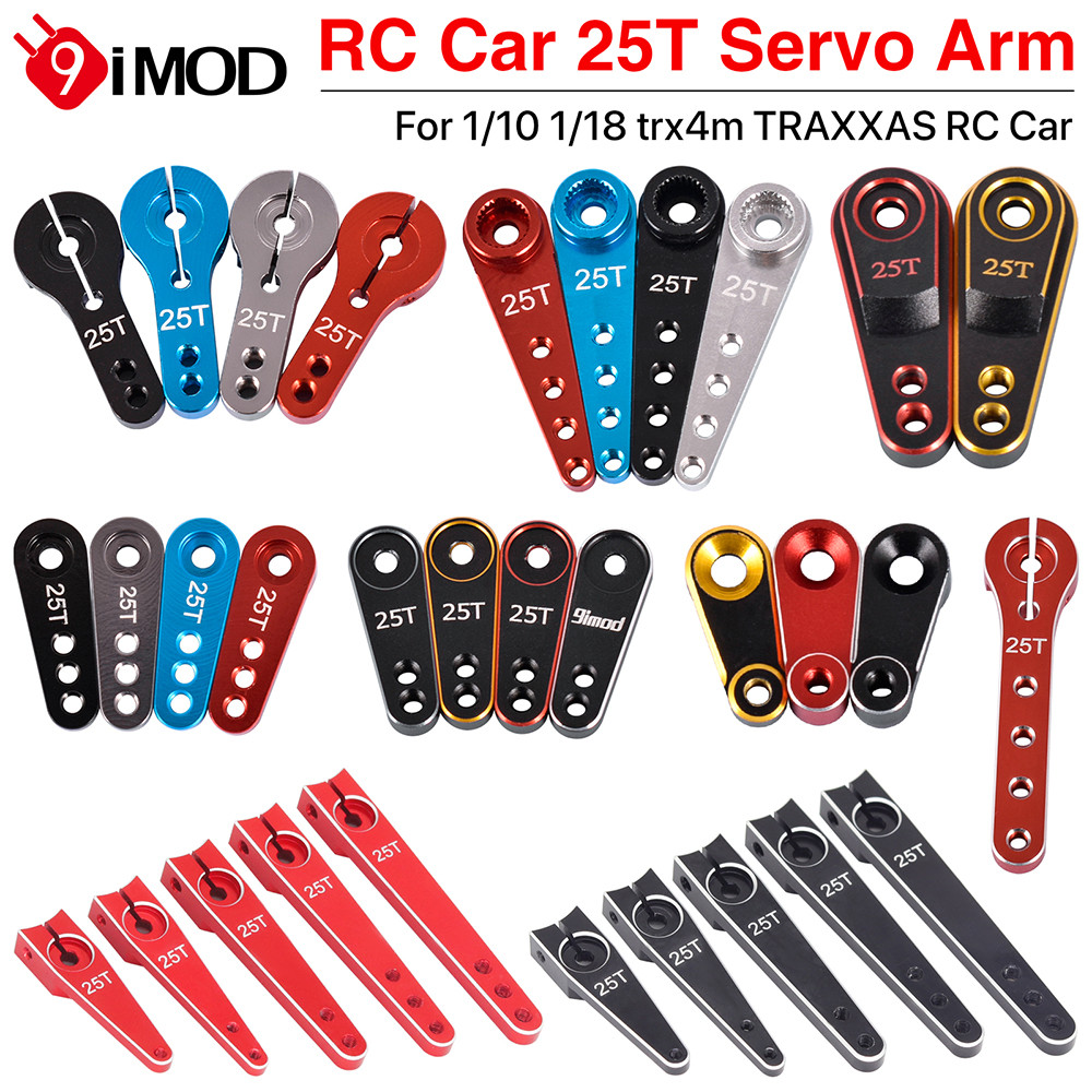 9imod 2 Chiếc Đa Phong Cách RC 25T Matal Servo Sừng Cánh Tay Nhôm Cho 1 / 8 1 / 10 1 / 18 trx4m TRAX