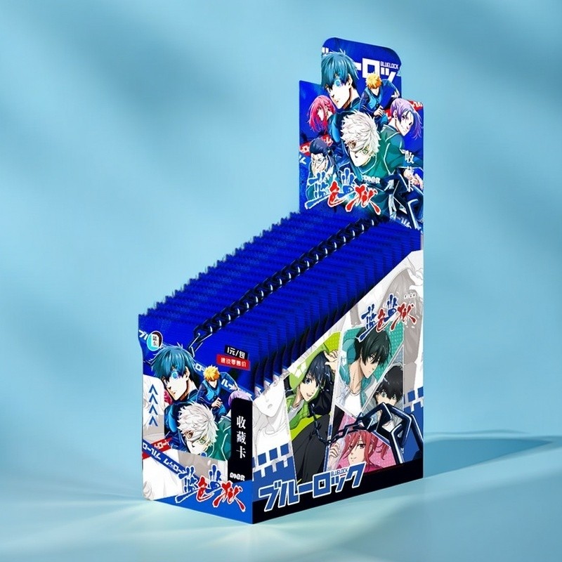 Blue Lock Collectible Trading Card Hộp đựng thẻ giao dịch sưu tập khóa màu xanh 30 gói Đồ chơi thẻ h