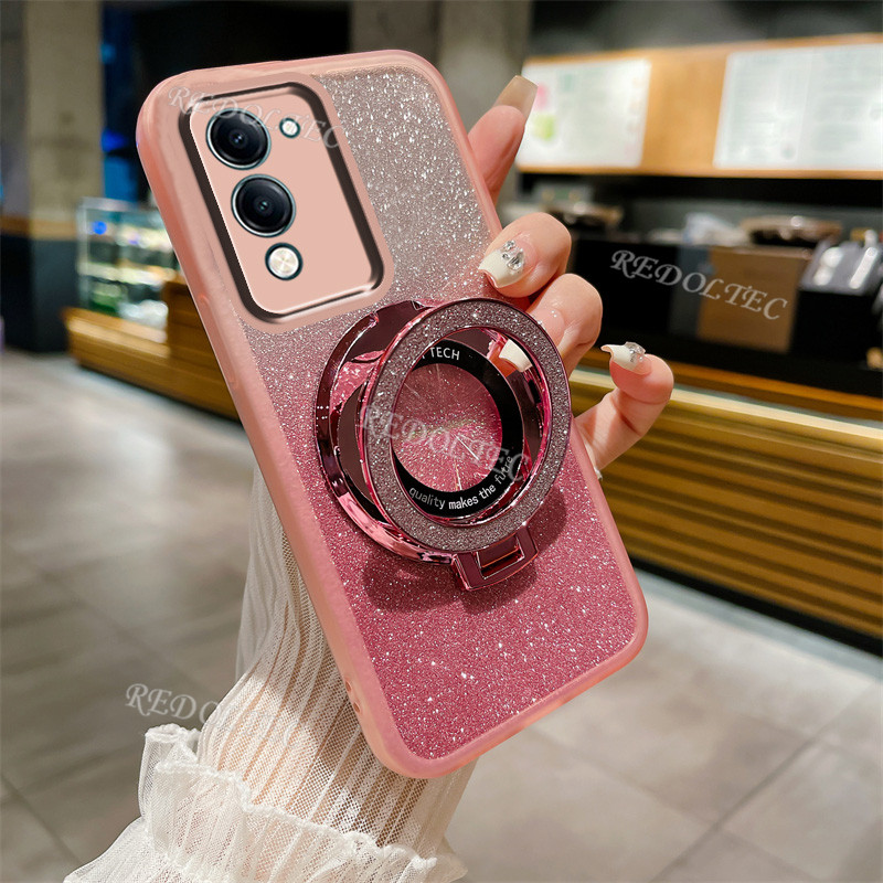 Vỏ VIVO Y04 4G 2025 Thiết kế mới Vỏ lấp lánh trong suốt VIVO Y04 Y 04 Vỏ điện thoại Bling Gradient c