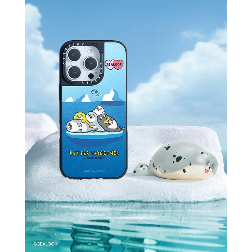 CASETiFY X SEALOOK Better Together Case Hút từ tính Vỏ IPhone Gương đen & bạc IPhone 16 15 14 13 12 