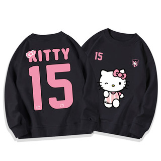   Áo len cặp đôi cỡ lớn M-8XL  2025 Phim hoạt hình mới của Nhật Bản Hello Kitty In hình nhung cổ tròn dày dành cho nữ Thương hiệu thời trang Hip Hop Loose Couple Wear Áo nỉ Unisex 
