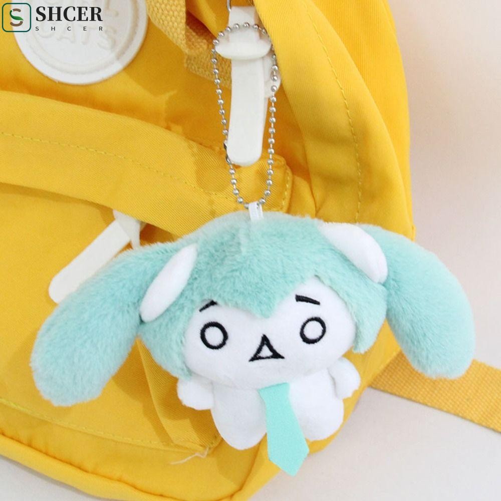 Móc khóa sang trọng SHCER Snow Miku, Búp bê Bandai Hatsune Miku mềm mượt, Lông thú sang trọng dễ thư