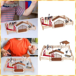Đồ Chơi Tooyful Playset, Đồ Chơi Barn Giả Vờ Chơi Đồ Chơi Ngựa Có Ngựa Đồ Chơi Cho Trẻ Em Bé 3 4 5 6 7 Tuổi