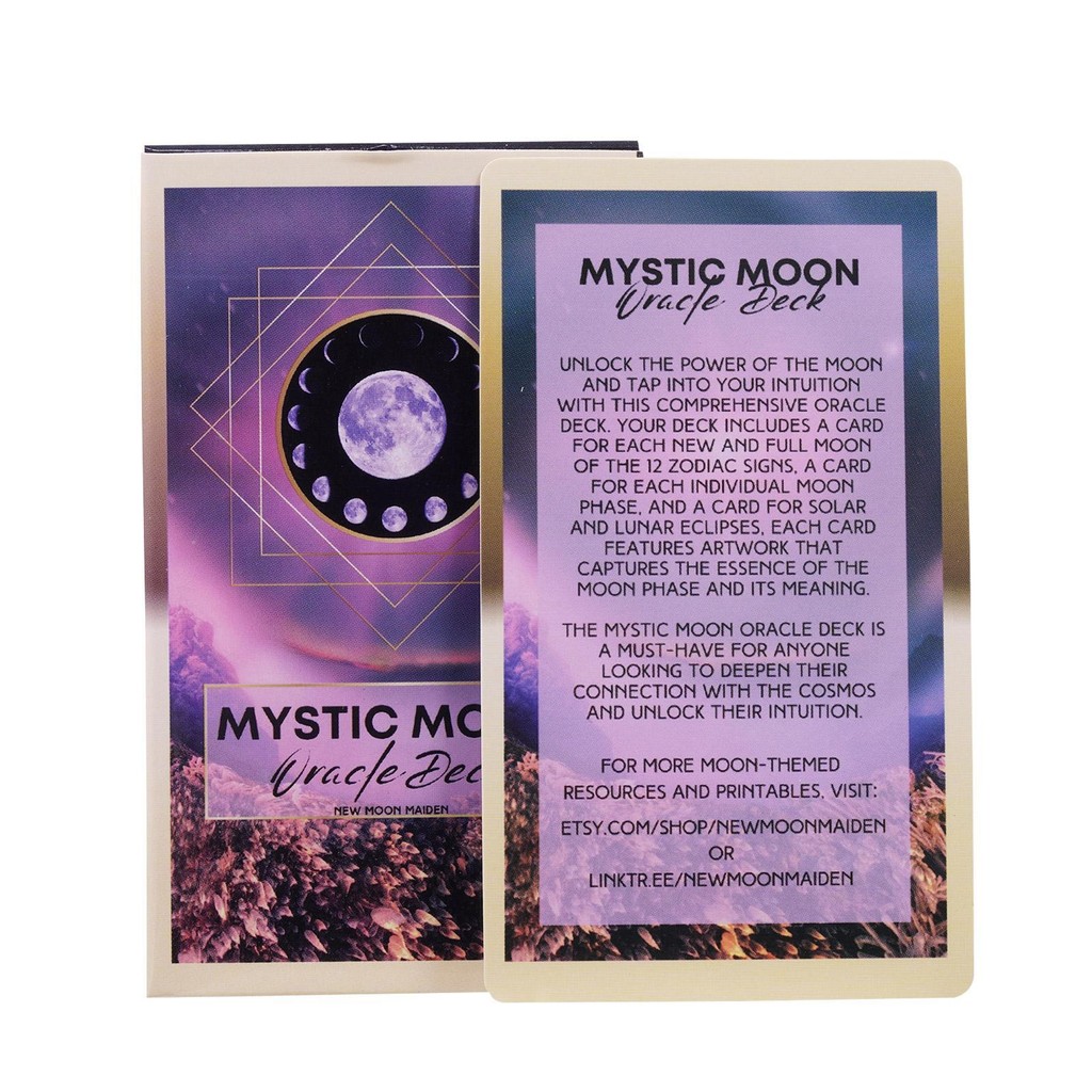 Bộ bài Tarot mặt trăng Bí ẩn Trò chơi tiệc mặt trăng Bộ bài Tarot Bộ bài Tarot Số phận Bói toán Taro
