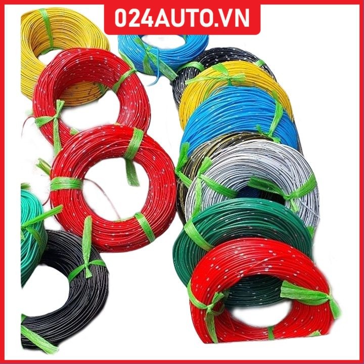 Cuộn 100 mét dây điện nhật lõi đồng 0.3mm, 0.5mm, 0.85mm, 1.25mm, 2mm chuyên dùng cho ô tô xe máy