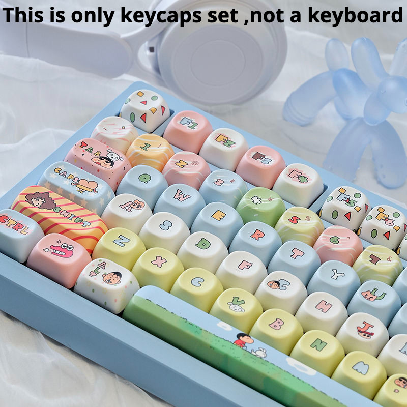 Pbt Keycap MOA Crayon Hoạt Hình Dễ Thương Shin-chan Keycap Chất Liệu Nhuộm Thăng Hoa Wooting Tùy Chỉ