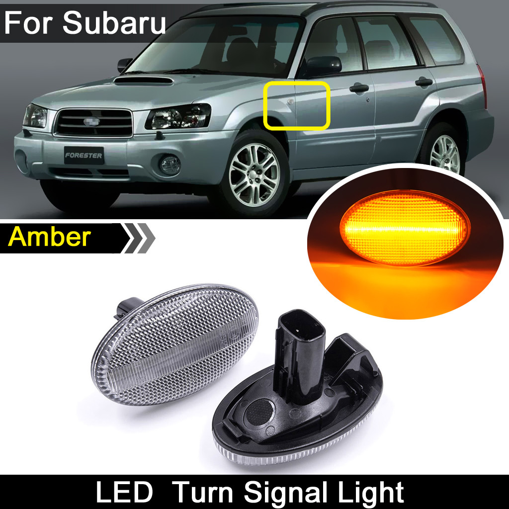 2 Chiếc Cho Subaru Liberty 00-03 Forester 01-05 Impreza WRX STi 02-07 Ống Kính Trong Suốt Phía Trước