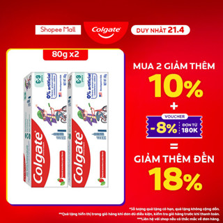 Bộ 2 Kem đánh răng Colgate Kid Free From cho trẻ em 6-9 tuổi không chất bảo quản 80g