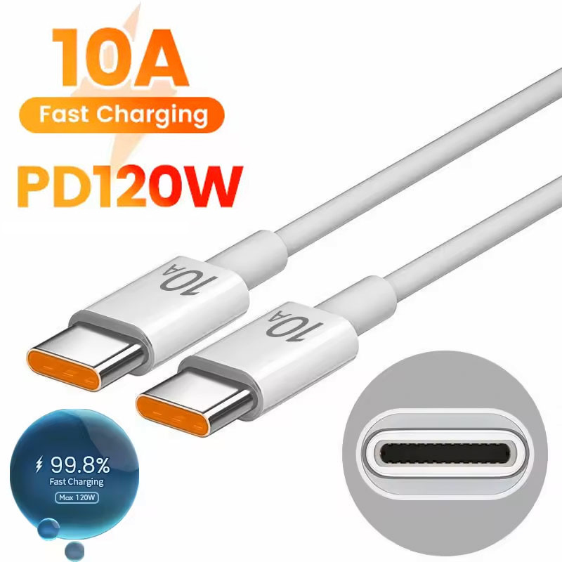 Đa Năng 120W 10A Sạc Nhanh PD Dual Type C Cáp Sạc Nhanh Dây Dữ Liệu / Dây Sạc Siêu Nhanh Ngày Dây