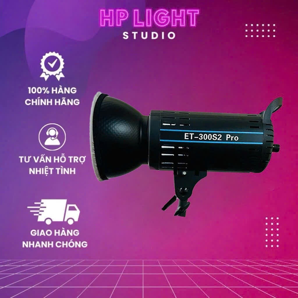 Đèn ET300s2 Pro,ET300s,ET300Pro Công suất thực 200w - 230w Phù Hợp Livestream Quay Chụp Studio | HPL
