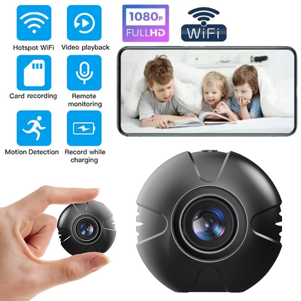 Camera IP Wifi Mini 1080P HD Webcam Mini Không Dây Hỗ Trợ Tầm Nhìn Ban Đêm Hồng Ngoại Phát Hiện Chuy