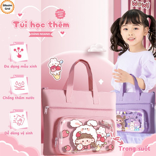 Ba lô trẻ em ba ngăn, họa tiết hoạt hình dễ thương, phù hợp cho trẻ em, ba lô vải chống thấm nước