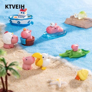 KTVEIH  Hoạt Hình Capybara Tượng, Nhựa Hồng Thu Nhỏ Capybara Tượng Nhỏ, Quà Tặng DIY Phụ Kiện Trang Trí Xe Ô Tô Động Vật Mini Tượng Lễ Hội Tiệc