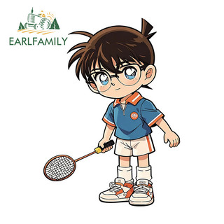  Earlfamily 13cm Thám Tử Lừng Danh Conan Chơi Tennis Hoạt Hình Xe Ô Tô Dán Tắc Xước Kem Chống Nắng Decal Thích Hợp Cho Máy Điều Hòa Không Khí Ván Trượt Xe Máy 
