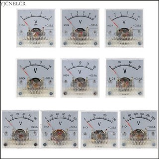 Yjcnelcr Analog Vôn kế cho DC Hình chữ nhật Analog Volt Bảng đồng hồ đo 10 kiểu Volt T