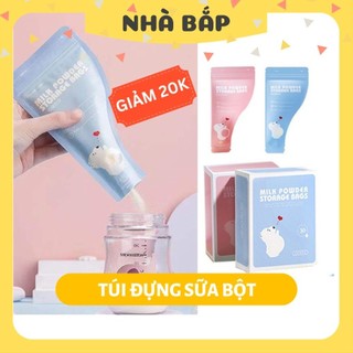 Túi đựng sữa bột MILK POWDER dùng 1 Lần, túi trữ sữa bột nhỏ gọn ( Hộp 30 túi 220ml) - Nhà Bắp Store