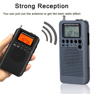Hrd-104 Di Động AM / FM Stereo Radio Pocket 2 Băng Tần Điều Chỉnh Kỹ Thuật Số Đài Thu Mini Ngoài Trời Có Loa Trình Điều Khiển Máy Nghe Nhạc Thể Thao
