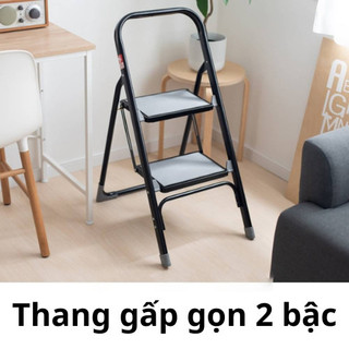Thang gấp gọn KOHNAN bằng thép sơn tĩnh điện, có tay đỡ 2/3 bậc