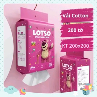 Combo 5 bịch Khăn Giấy Lau Đa Năng Gấu Dâu Lotso Bịch Lớn, Khăn Lau Mặt Dùng 1 Lần  Bekhoemevui