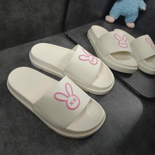 Dép thỏ thêu Rabbit quai ngang, dễ thương xinh xắn, đế cao 4cm DéP Nữ Có Quai Slipper Jean