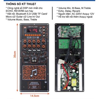 Mạch Loa Kéo DSP12 MẪU MỚI CÓ REVERB