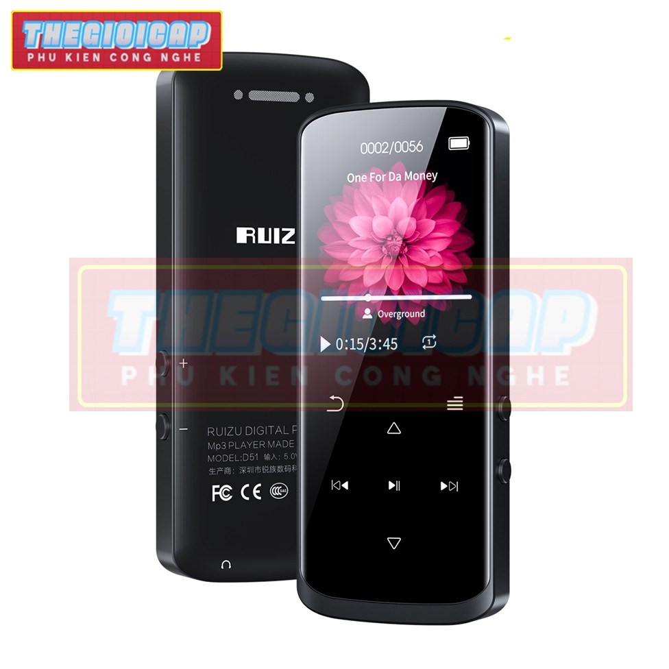 Máy Nghe Nhạc MP3 Màn Hình 1.8 inch Bluetooth RUIZU D50 Bộ Nhớ Trong 16GB