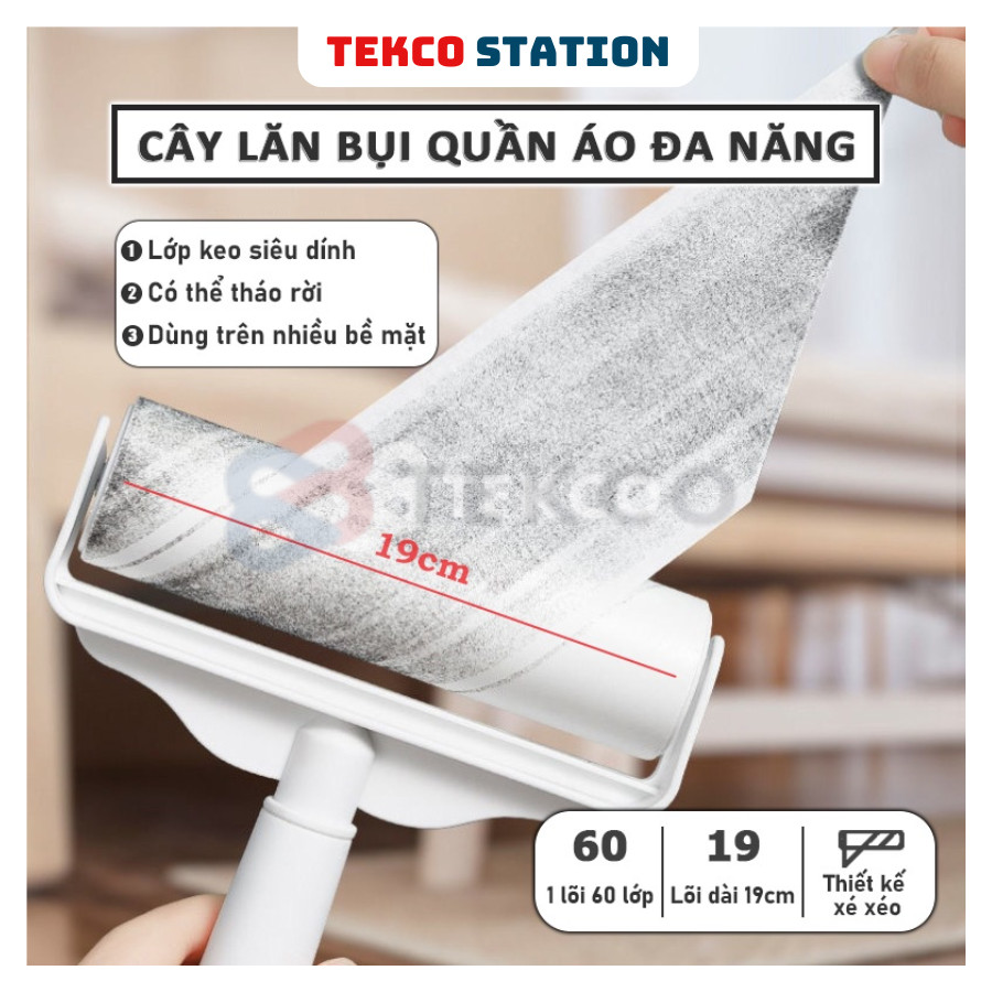 [19CM] Cây Lăn Bụi Làm Sạch Quần Áo, Ga Giường, Sofa, Lông Chó Mèo - Lõi Lăn Dài 19cm