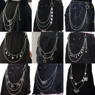 Tinh Tế Bướm Ngôi Sao Trái Tim Tình Yêu Pentagram Mặt Dây Chuyền Nhiều Lớp Quần Dây Xích Cho Nữ Phụ Kiện