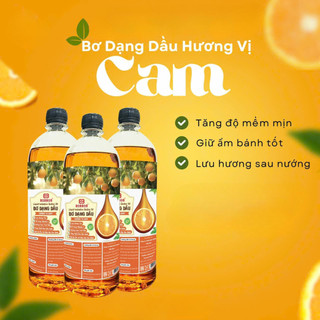 (Chai 1L) Bơ dạng dầu, bơ dầu cao cấp Runlong (Báo Châu Mỹ), Bơ dầu BonBon vị Cam dùng làm bánh