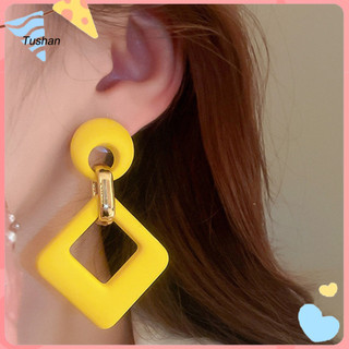   Ts  Bông tai Dangle nhẹ Bông tai thả hình học sang trọng Thiết kế vuông sành điệu Quà tặng trang sức bền nhẹ cho mẹ chị gái bạn gái 