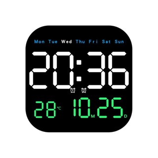 LED Wall Clock Adjustable Brightness Countdown Date Multi-function Display