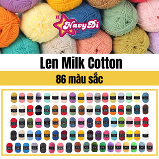 Len Milk Cotton 50g Baby Bảng 86 Màu. Cuộn Len Sợi Cotton - NavyDi