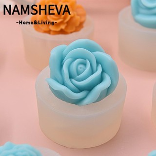 Khuôn nến silicon hoa NAMSHEVA, Khuôn nến tự làm hình dạng không đều, Đồ dùng làm nến độc đáo