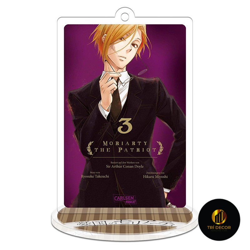 Móc Khoá, Mô Hình Standee Anime Moriarty the Patriot William James Sherlock Holmes Trang Trí Bàn Học