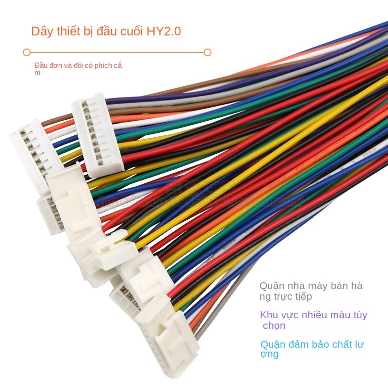 Dây Điện Tử Màu Dây Đầu Cuối Hy2.0 Mm Khoảng Cách 2.0Mm 26AWG Dây Điện Tử Màu Đầu Đơn Đầu Đôi Dây Kế