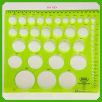 Thước vẽ kỹ thuật, Thước tròn, Circle Template Ruler (C-2004)