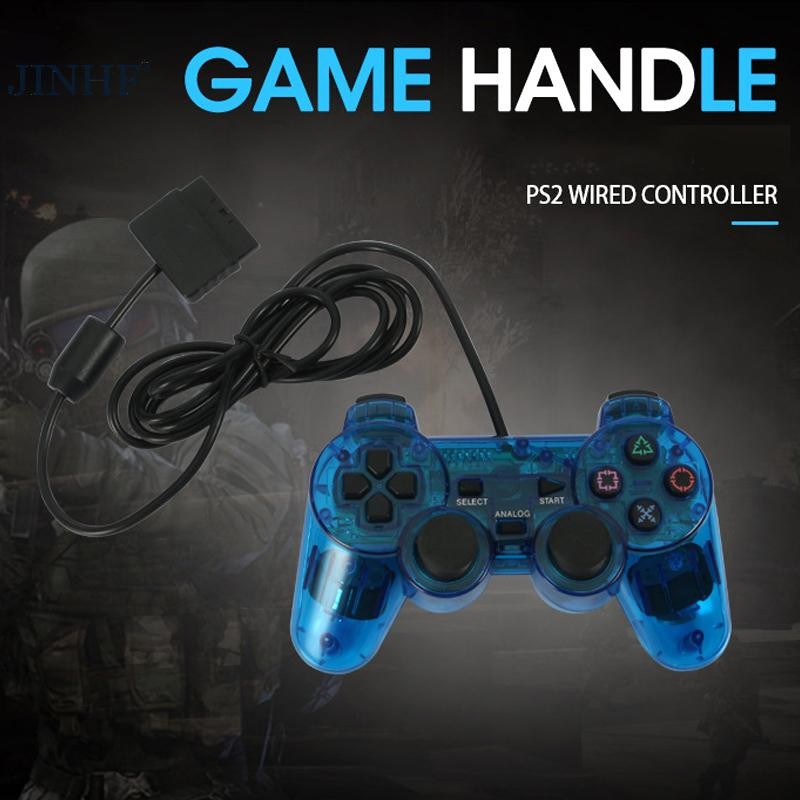 Jinhf 1 Chiếc Mới Nhất Kết Nối Có Dây Tay Cầm Chơi Game Cho Sony PS2 Bộ Điều Khiển Cho Sony PS2 / PSX Niềm Vui Cho Sony PSone Joypad Bộ Điều Khiển Có Dây HOT