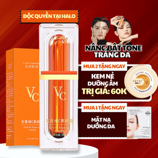 Kem lười nâng tone VC trang điểm lớp makeup nền mịn màng chống thấm nước làm săn chắc da chứa vitamin C nội địa Trung 