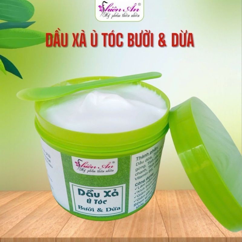 Dầu xả tóc bưởi dừa Thiên Ân,kem ủ tóc  handmade giúp tóc mềm mượt,phục hồi tóc hư tổn