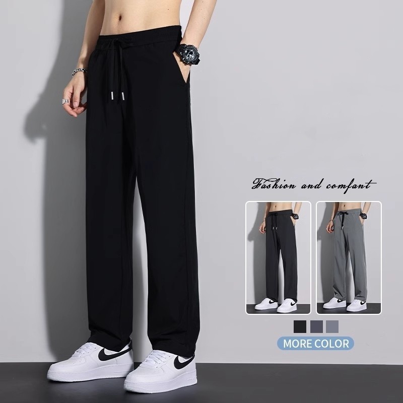 NK _ HOME1 Quần ống thẳng nam lưng thun thời trang Hàn Quốc Free Size