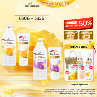 Combo Dầu gội và Dầu Xả Enchanteur Kera-B5 Charming dưỡng tóc siêu mượt và phục hồi 650g & 335g